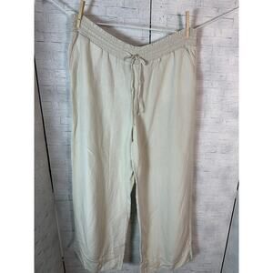 Lane Bryant women’s drawstring pants wide leg pockets, coastal grandma plus size